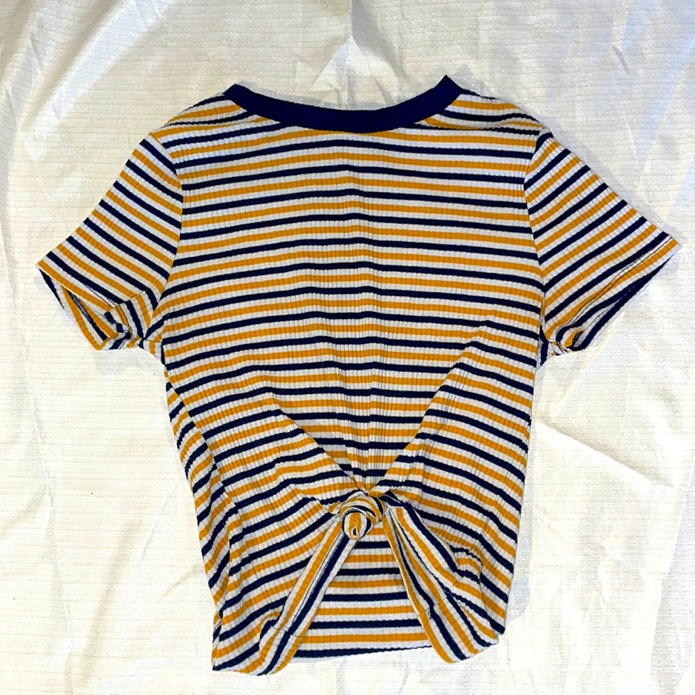 Striped tied tee